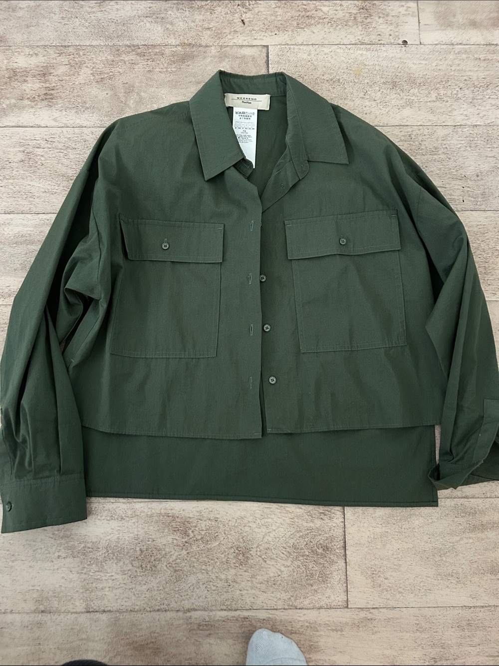MaxMara Olive Green Military Shirt